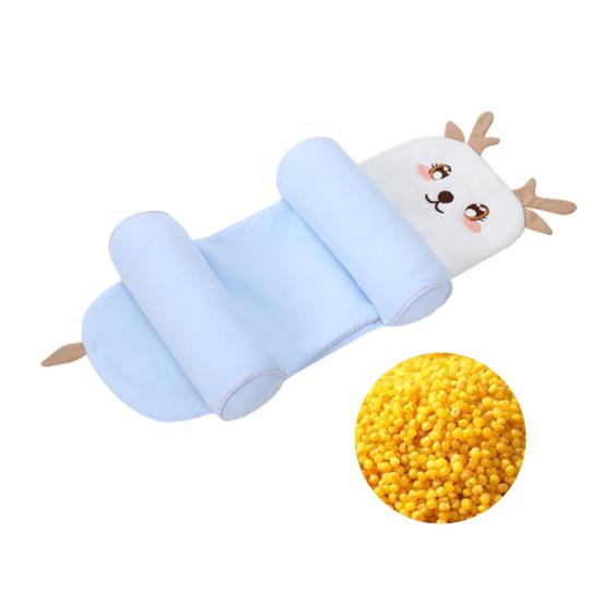 Cotton Baby Support Pillow Adjustable Infant Head Cushion for Newborns 0-12 Months Ergonomic Design Baby Crib Pillow