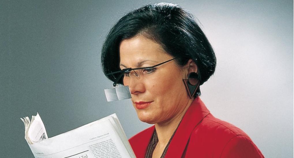 ESCHENBACH Eyeglasses-Style Magnifying Glass, Lab Frame, Binocular Type, 3x Magnification, 1 Lens Set, 1644-53