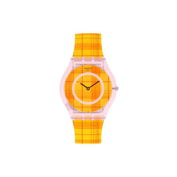 Swatch Quartz Movement X Supriya Lele Designer Collaboration Ultra-Thin Trendy Casual Waterproof Watch 34mm Yellow Dial Unisex watches SS08Z105 Yellow