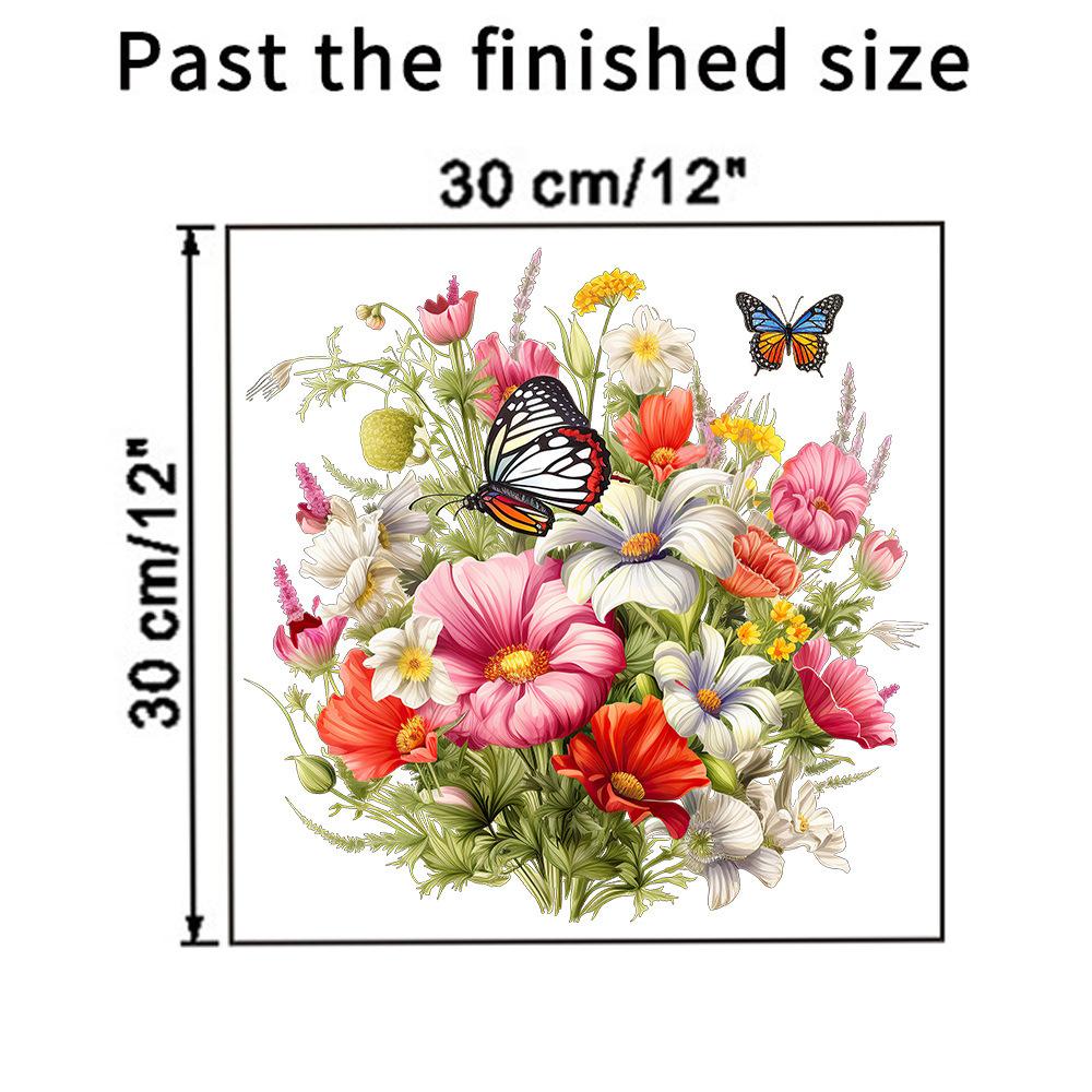 Painted Butterfly Flowers Small Grass Wall Sticker Toilet Bathroom Refrigerator Wall Sticker Living Room Bedroom Decoration Painting