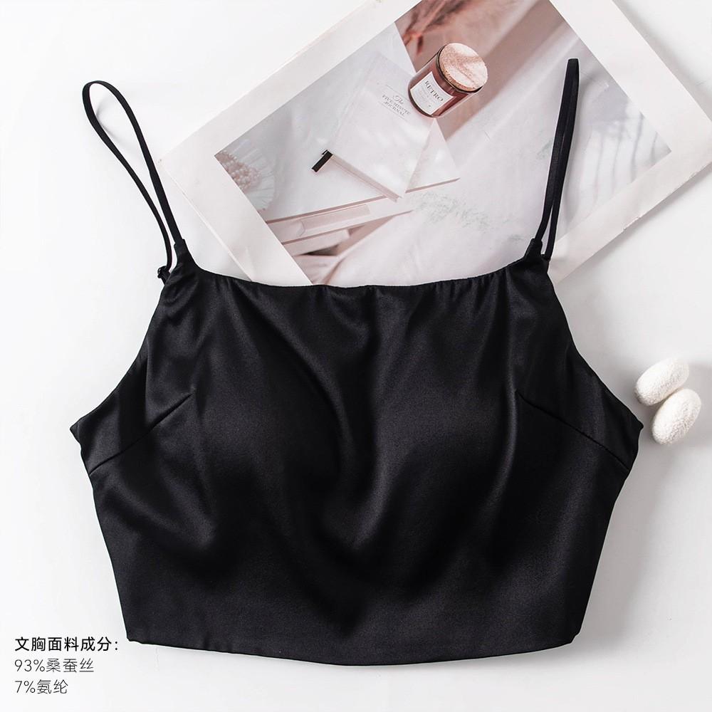 New Tube Top Sling Light Luxury Tube Top Mulberry Silk Sling Small Vest