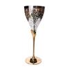 Engraved Copper Plated Brass Wine Goblet Champagne Flutes Coupes Glasses Set of Two - Ideal for Moscow Mule Too (Thick)