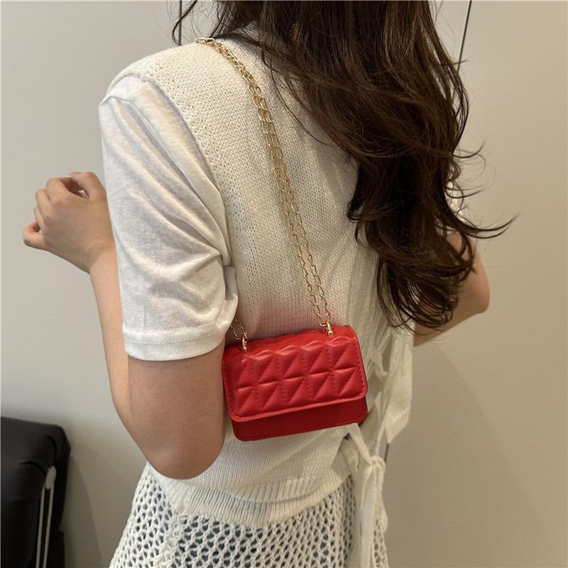 Simple Bag Women's New Popular Fashion Simple Shoulder Bag Casual Commuter Bag Small Square Bag