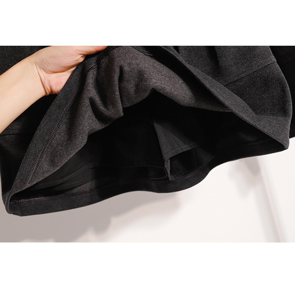 DIMANAF Plus Size New Skirts Women Short Loose Casual Elastic Waist Fashion Lady 2025 Winter Bottoms