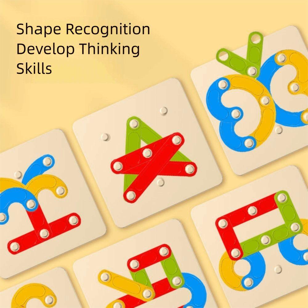 Game Jigsaw Board Matching Column Toys Variable Shape Construction Puzzle Set  Kids Gift