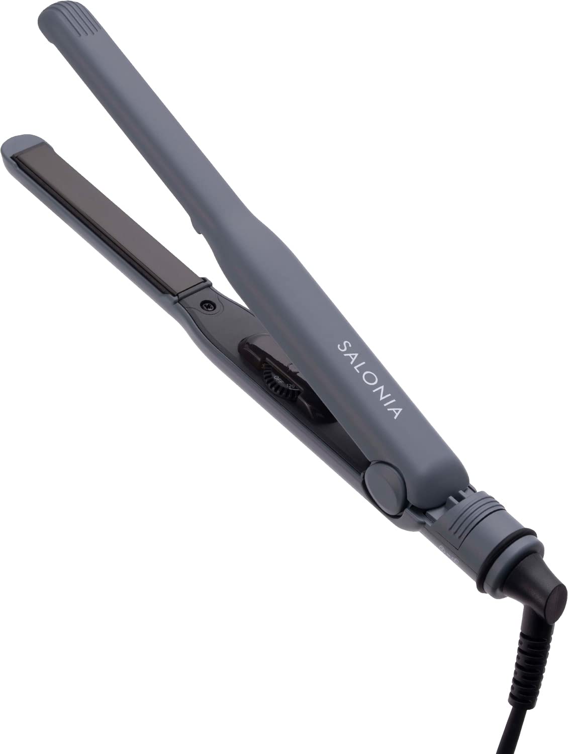 

SALONIA SL-004SGR Straightener/Hair Iron, 15mm, with Heat-Resistant Pouch, International Compatible, Gray