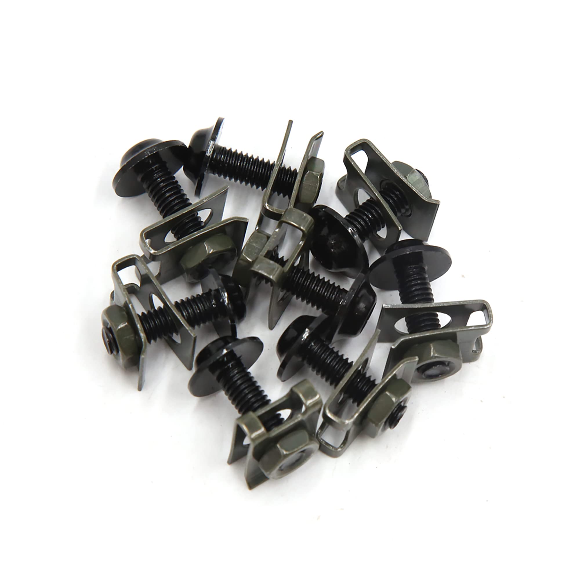 

ACROPIX Motorcycle Fairing Bolt Kit Fastener Clip Screws M6 Black 8pcs зелёный