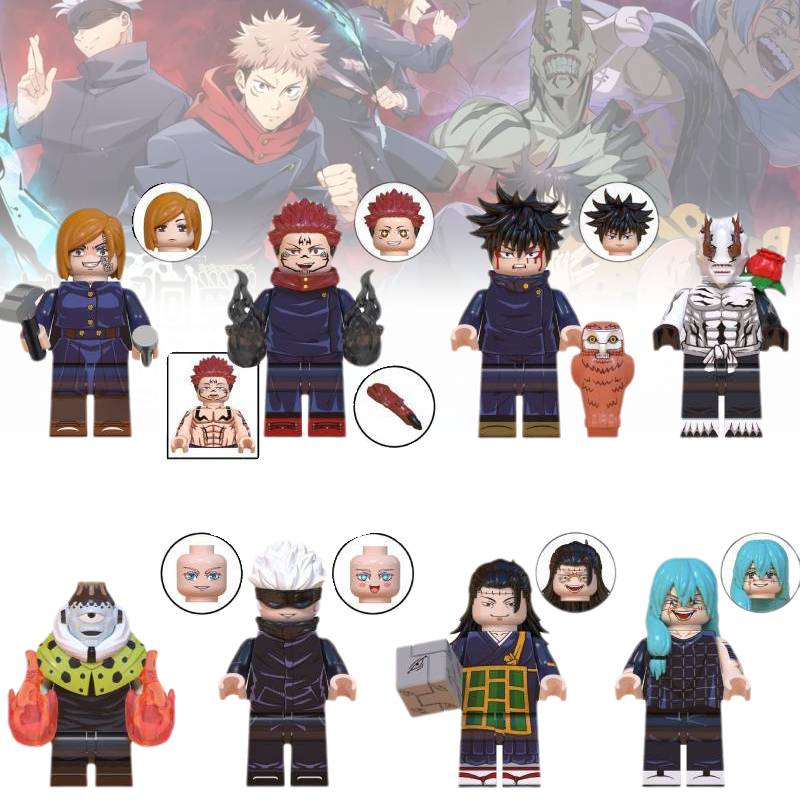 Kaisen Building Jujutsu Block Toy Mini Figures Diy Model Abs Plastic Gift Kids