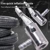 Portable Inflatable Pump For Car Tire Air Chuck Compressor Tire Inflator Tire Chuck With Barb Connector For Hose Repair