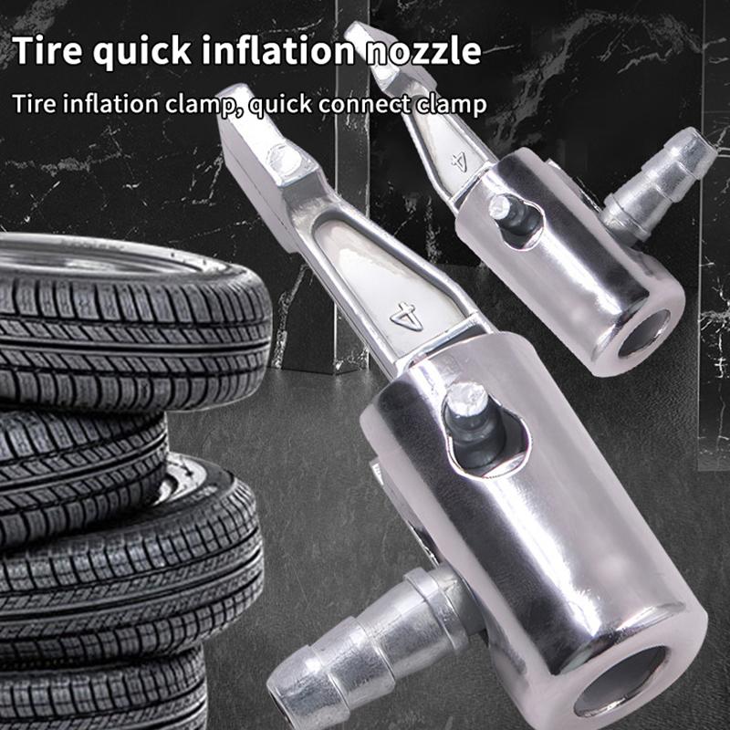 Portable Inflatable Pump For Car Tire Air Chuck Compressor Tire Inflator Tire Chuck With Barb Connector For Hose Repair