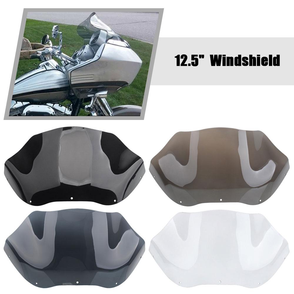 For Harley Road Glide CVO/SE FLTR/I FLTRX 1998-2013 Motorcycle 12.5" Wind Deflector Cowling Windscreen Front Fairing Windshield