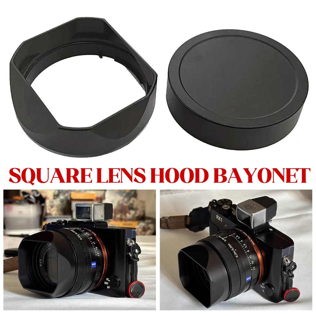 Square Lens Hood Bayonet for Sony RX1R RX1RM2 Sony FE 55mm F1.8 Replaces LHP1