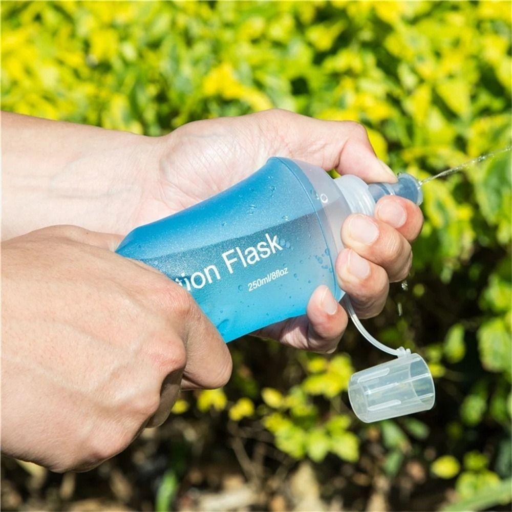TPU Collapsible Water Bottle Soft Flask Hydration Pack Folding Water Bottle  Outdoor Camping