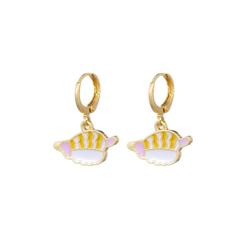 Trendy Alloy Rose Butterfly Cloud Earrings Fashionable Geometric Shapes For Street Style Photography