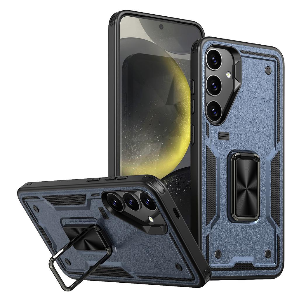 For Samsung Galaxy S24 FE Case Ring Kickstand Anti-Drop PC+TPU Phone Cover