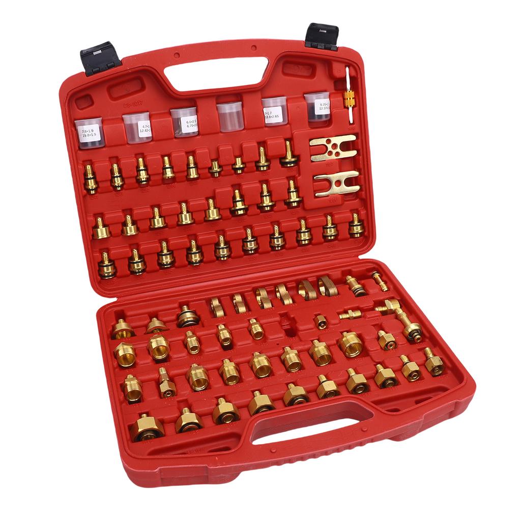 Automotive Air Conditioning Leak Test Kit Brass AC Leak Detection Tool Connector Repair Kit for Car Truck Auto AC
