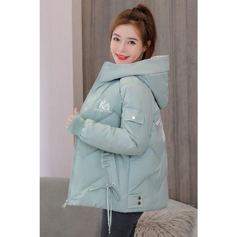 

Зимняя теплая куртка свободного кроя, утолщенная, для холодной погоды, модная женская куртка с хлопковой подкладкой, корейская версия куртки с хлопковой подкладкой XXXL зелёный