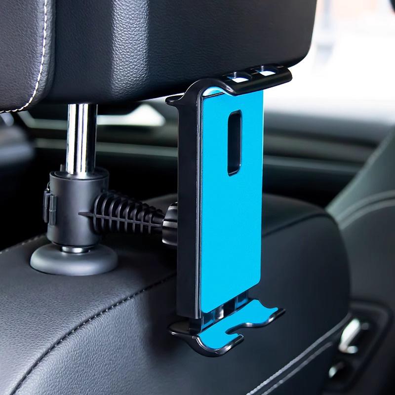 Car Headrest Tablet & Phone Holder - Rear Seat Mount for iPad & Accessories