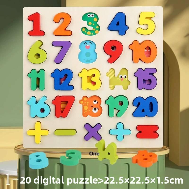 Wooden Alphabet Puzzle Blocks For Kids Educational Toy With Diy Shape Matching For Early Learning