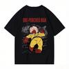 Japanese Animation Spoof One Punch Man Joint Name Dragon Ball Klin Peripheral Printing Short Half Sleeve Pure Cotton Casual Top