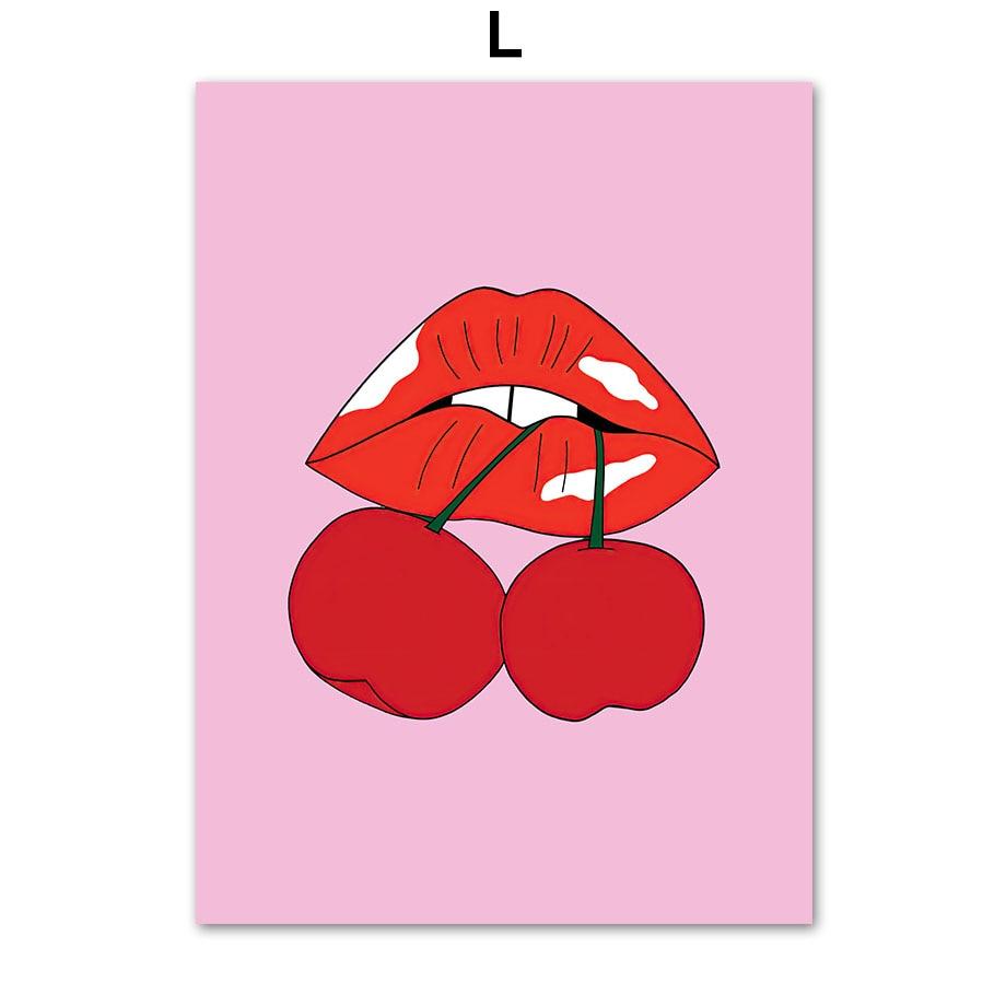 

Винтажный коктейльный дискотека с вишневым эстетическим плакатом и принтом, розовый настенный художественный холст, картина для комнаты, скандинавское украшение для дома, фреска 21x30cm No Frame