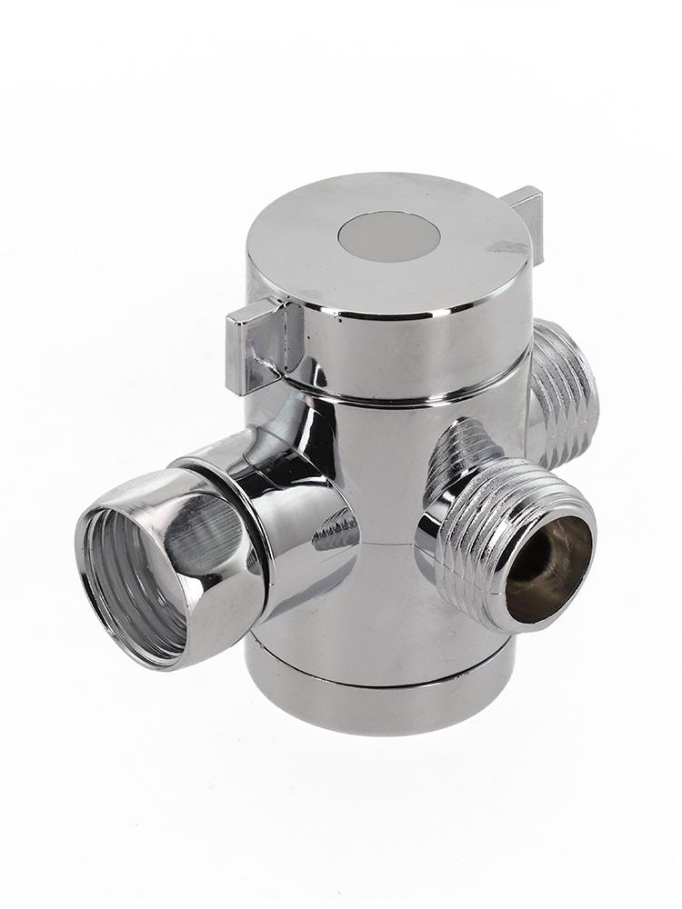 Shower Head Adjustable Valve T-Adapter Tap 1/2\" 3-Way