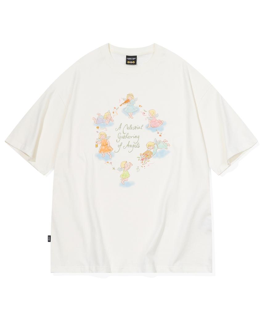 CPGN STUDIO Dtp Angels Short-Sleeve T-Shirt Cream