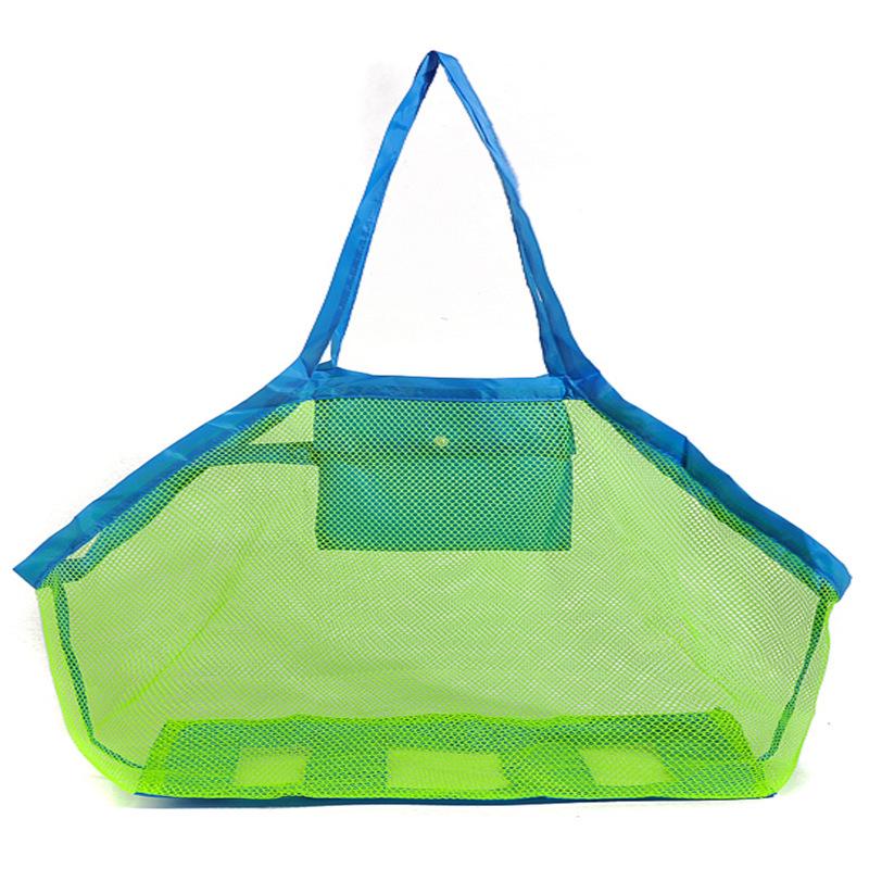 Portable Foldable Mesh Beach Bag for Kids' Sand Toys