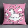 Cartoon Pink Unicorn Collection Pillow Gift Home Office Decor  Bedroom Sofa Car Cushion Cover Case,(2)