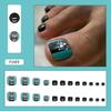 Chic French Diamond Flash Toenail Art: Sweet & Cool Fake Nails for Feet
