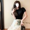 Large Size Women's Clothing Fat Sister Summer Splicing Layered Dress Vacation Cake Skirt Loose and Thin Hanging