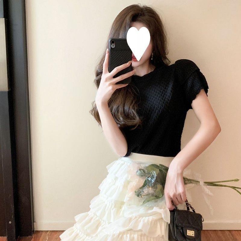 Large Size Women's Clothing Fat Sister Summer Splicing Layered Dress Vacation Cake Skirt Loose and Thin Hanging
