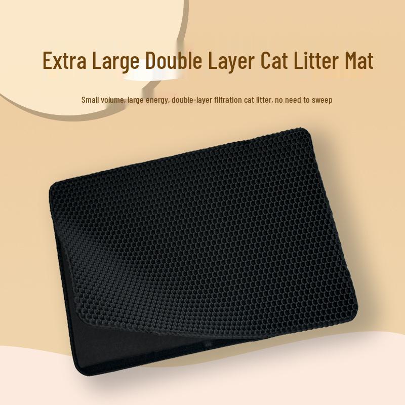 Extra Large Double Layer Cat Litter Mat with Anti-Splash and Leak Control