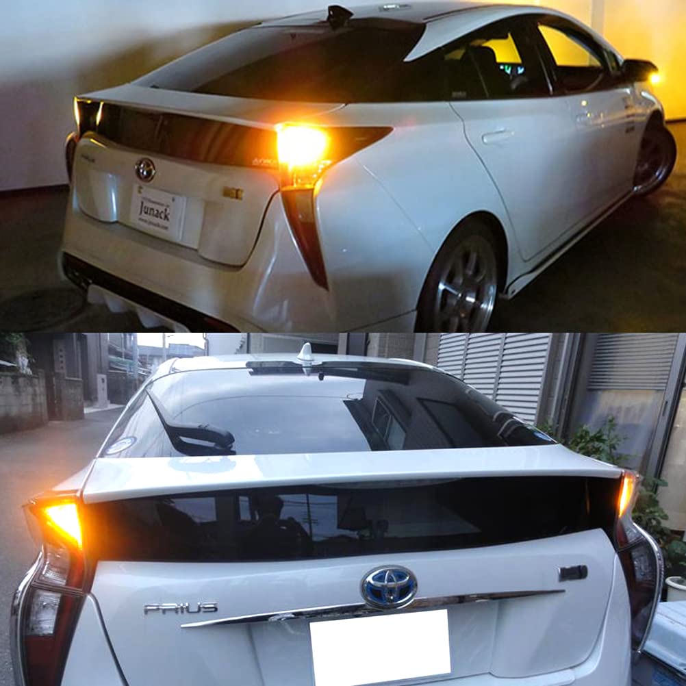 Prius 50 Series Late Model Exclusive LED Turn Signal with Resistor 2 Set Amazing 2000LM Vehicle Inspection Compliant Amber PRIUS Toyota Compatible