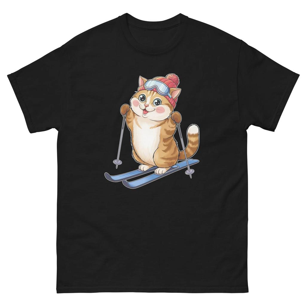 Scottish Fold Cat Skiing Fun Ski Skier Shirt T-Shirt