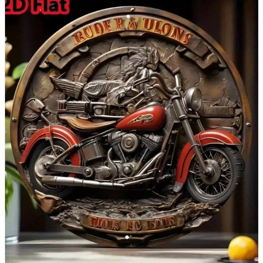 Motorcycle Metal Tin Sign 2D Wall Art Rustic Decor Bathroom Kitchen Living Room