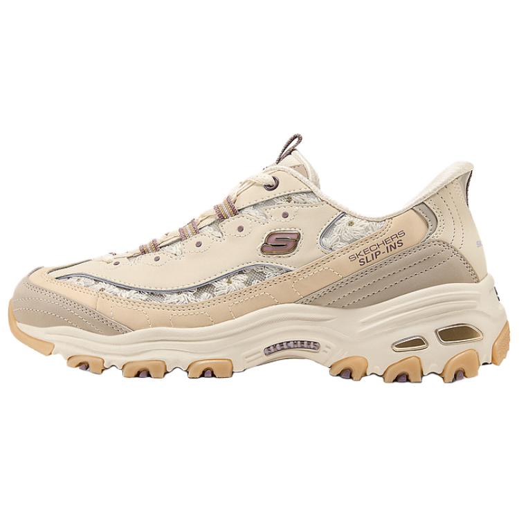 Skechers DLites Comfortable Versatile Breathable Support Low-Top Dad Shoes Women sneaker Beige 150726-NTTP 35