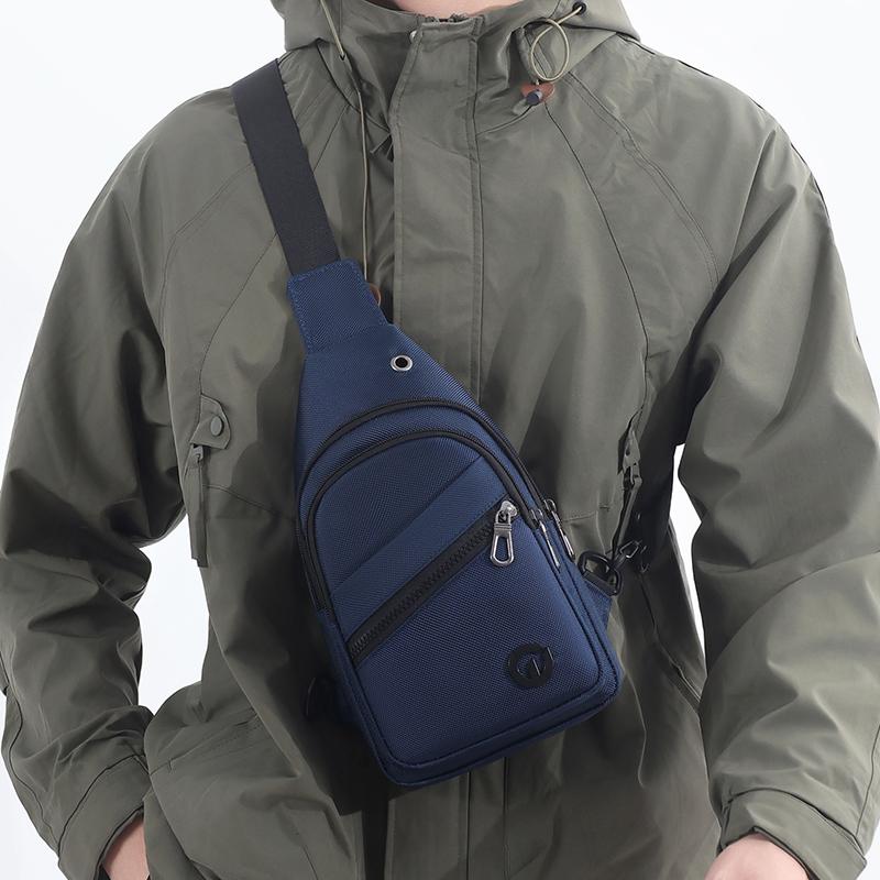 Chest Bag Men's Multifunctional Crossbody Shoulder Bag Large Capacity Nylon Men's Bag