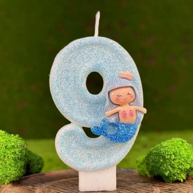 Creative Number Birthday Candle Cake Birthday Decoration Candle Handmade Party Mermaid Party Atmosphere Decoration Supplies