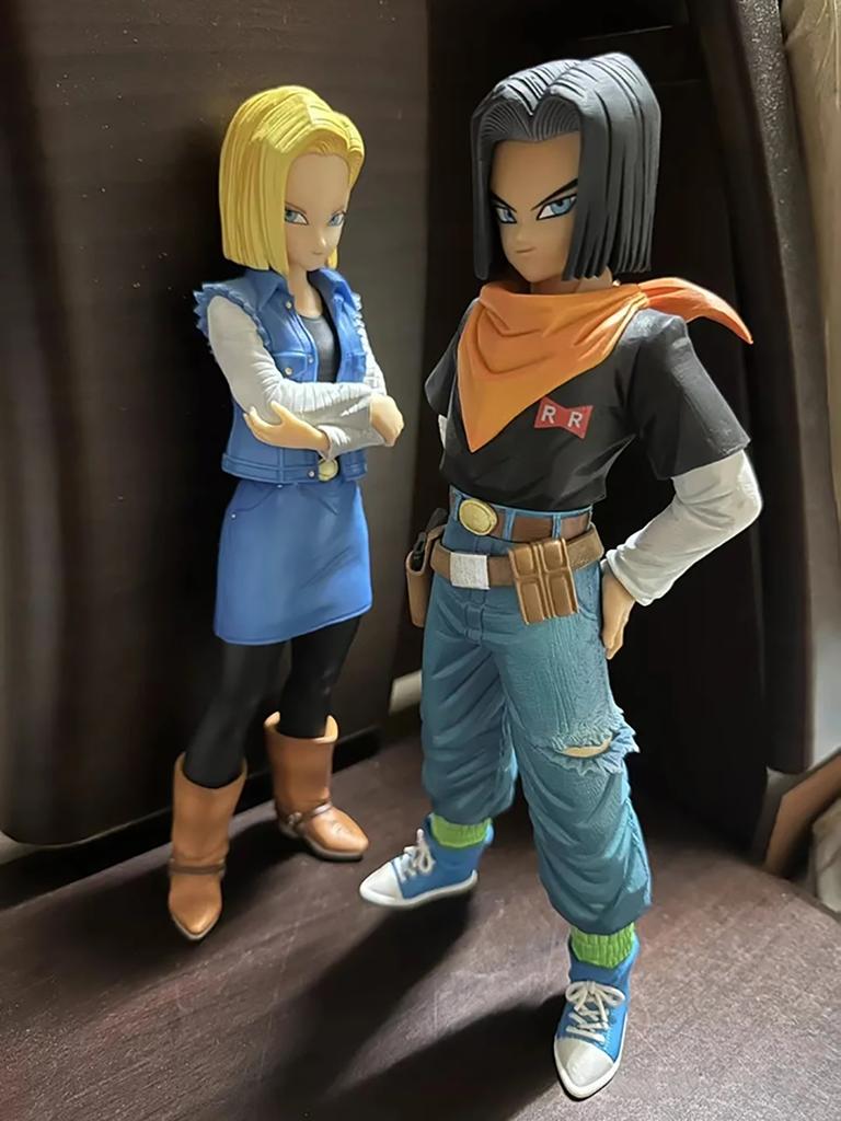 22CM Anime Dragon Ball Z Android 17 18 Figure Android 18 PVC Action Figures Collection Model Toys for Children Christmas Gifts