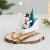 Retro Metal Sleigh Hanging Ornament Christmas Tree Decoration For Mantel Window Door Entryway Display Car Interiors