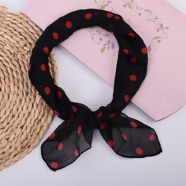 Lady Neckerchief Dotted Neck Scarf for Casual and Formal Attire Square Scarf