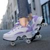 Scarpe da Skate con Ruote Sneakers con Ruote Ragazzo/Ragazza Pattini a Rotelle Scarpe Roller Scarpe Deformabili Scarpe da Pattinaggio a Rotelle Scarpe da Skate per Ragazzi