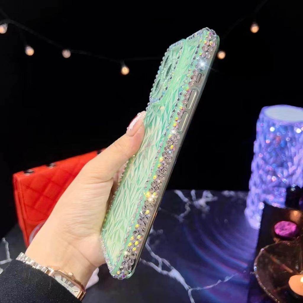 Fashion Glitter Bling Diamond Transparent Soft Case für iPhone 14 15 13 12 11 Pro Xs Max XR X 7 8 Plus SE 2 Klare Silikon-Rückseite