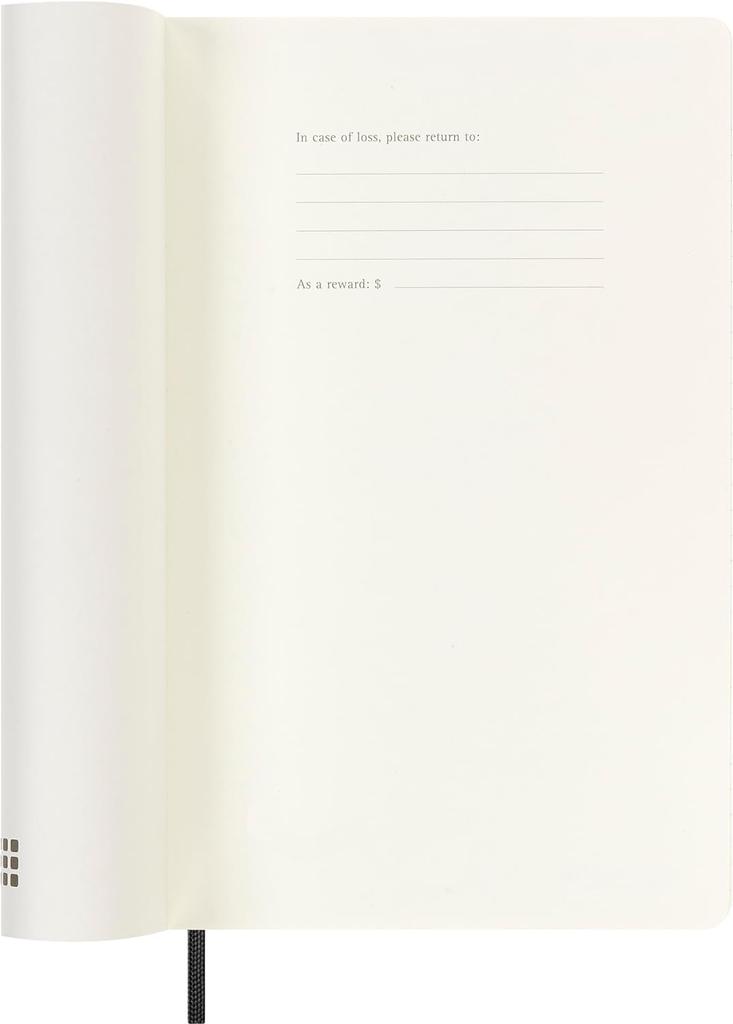 Moleskine Classic 12 Month 2025 Daily Planner, Soft Cover, Large (5" x 8.25"), Black, 400 pages