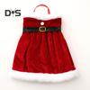 Christmas Wine Bottle Cover Red Wine Bottle Skirt Clothes with Belt Handmade Wine Accessories Holiday Home Decoration