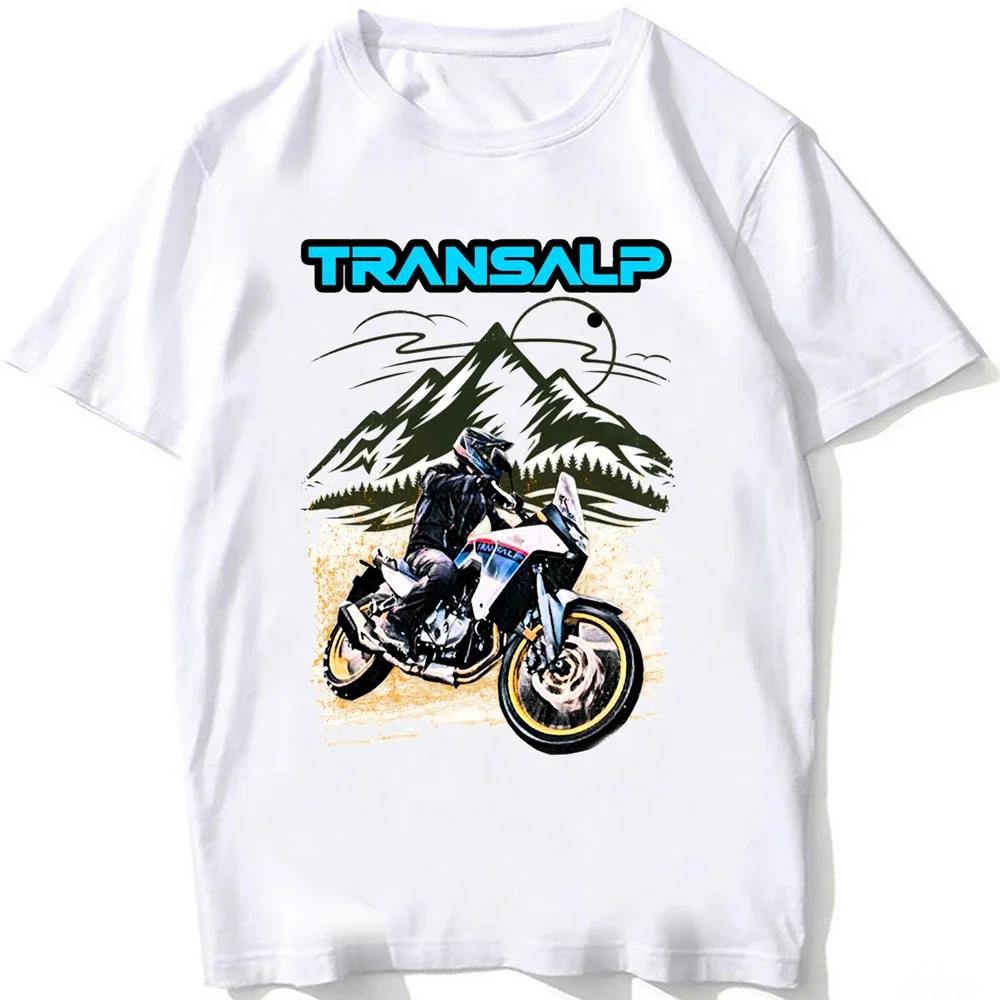 2025 GS Adventure Transalp XL750 Motocyklové jezdecké tričko Nové Léto Pánské Krátký rukáv Moto Sport Chlapecké Ležérní Bílá Trička Jezdecký Top