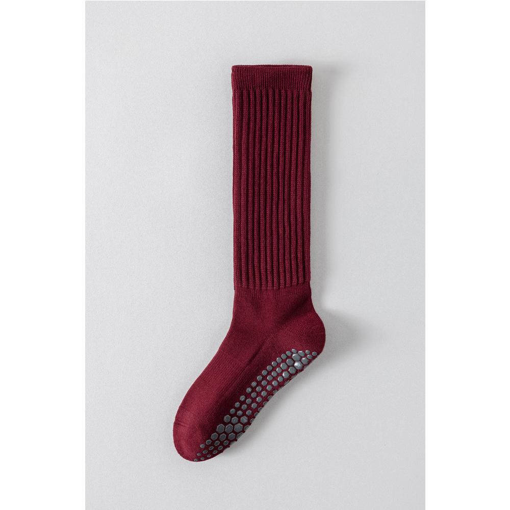 Seamless Custom Logo Grip Barre Trampoline Socks s Non Slip Pilates Yoga Socks Compression Tube Pipe Slouch Crew Socks One Size