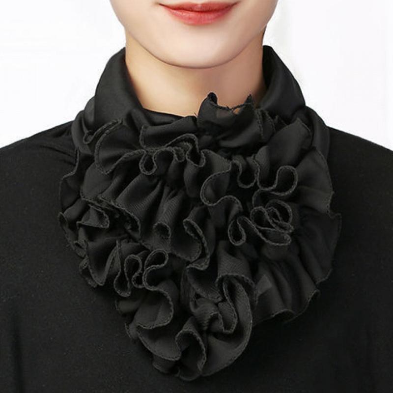Spring Summer Chiffon Neck Collar Scarf Women Head Thin Sunscreen Variety Small Silk Anti-UV Scarf Mask Multi-Function Scarf