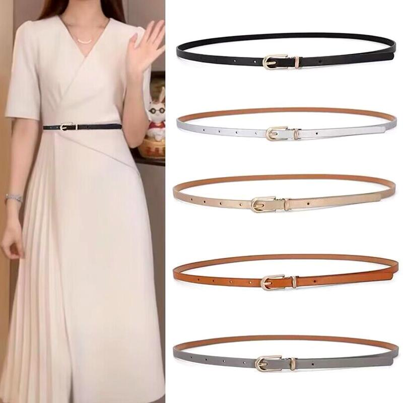 1Pc Solid Color Ladies Skirt Skinny Leather Thin Women Fashion Dress Waist Belt